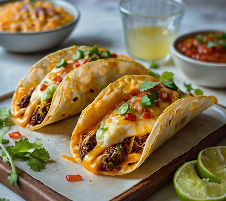 Loaded Cheesy Pocket Tacos Recipe