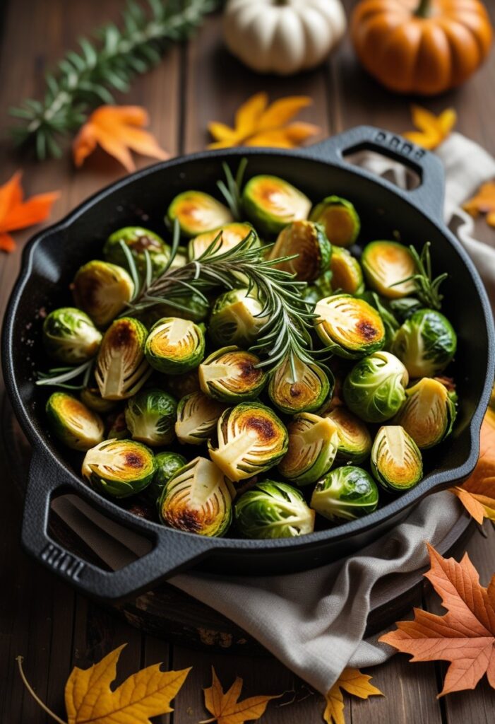 Garlic Herb Roasted Brussels Sprouts