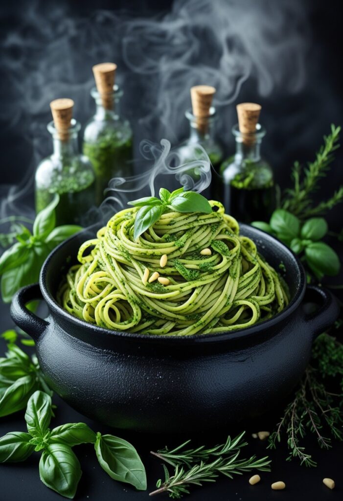 Witches’ Green Pesto Pasta