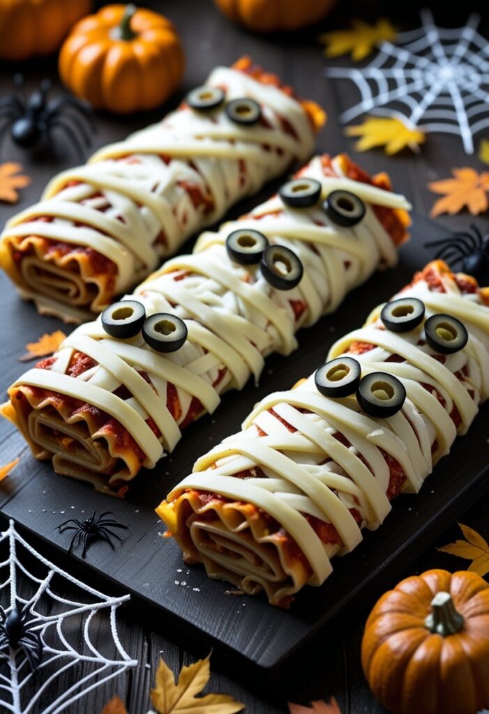 Mummy Lasagna Rolls