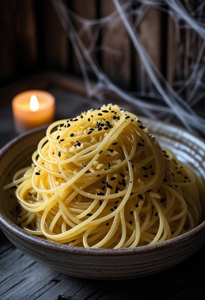 Ghoulish Garlic Butter Noodles
