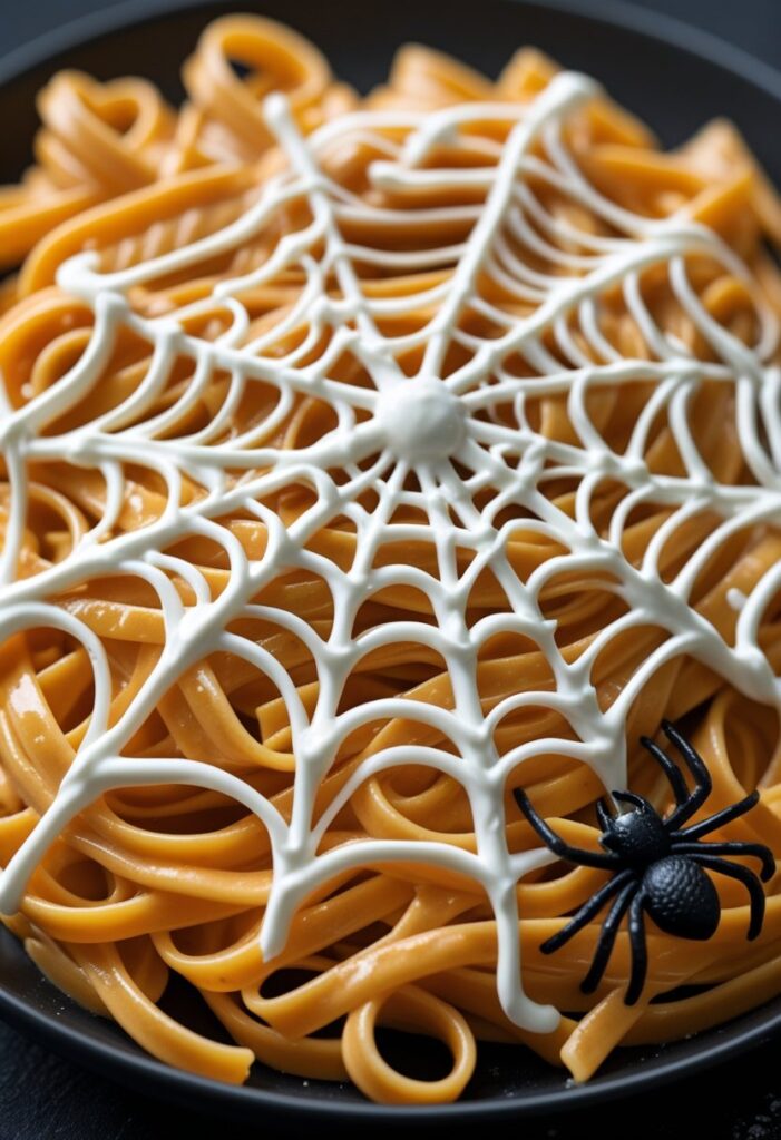 Pumpkin Spiderweb Pasta