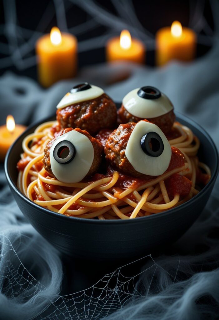 Monster Eyeball Pasta