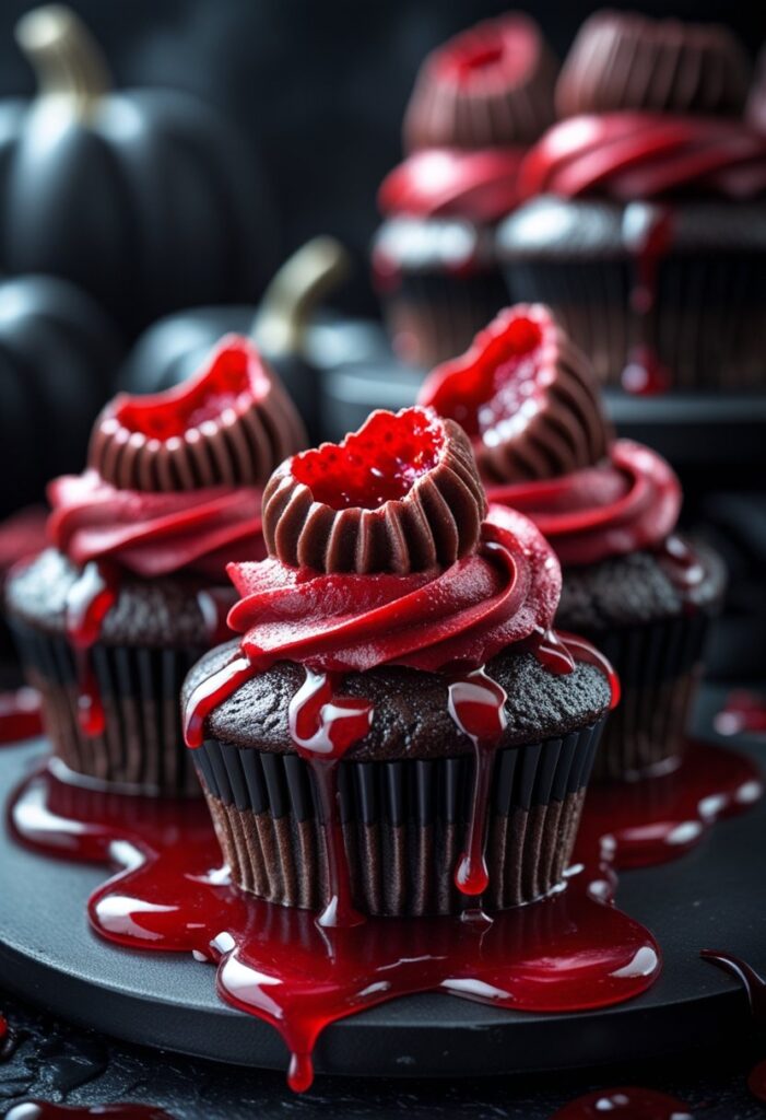 Vampire Bite Cupcakes
