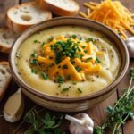 Cheddar Garlic Herb Potato Soup Recipe