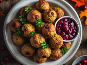 Cranberry Turkey Stuffing Balls Recipe