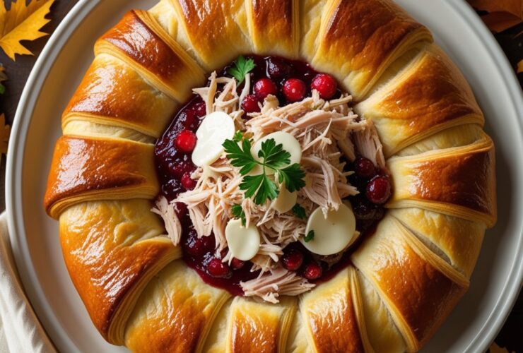Turkey Cranberry Crescent Ring Recipe
