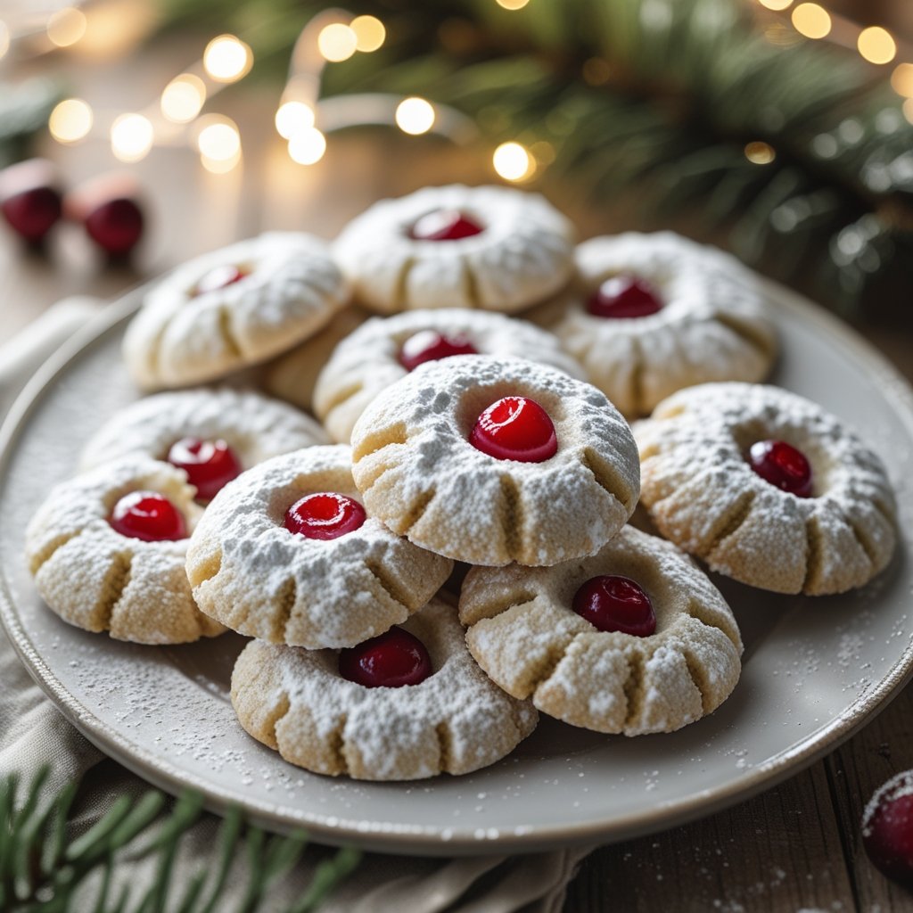 Cherry Snowball Cookies Recipe