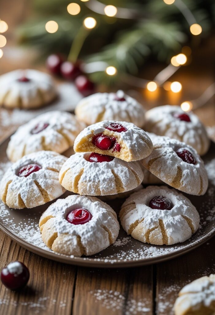 Cherry Snowball Cookies Recipe