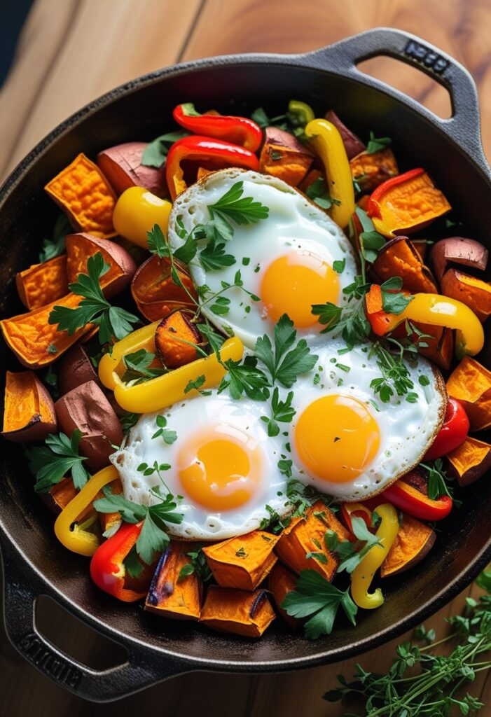Sweet Potato Hash with Eggs