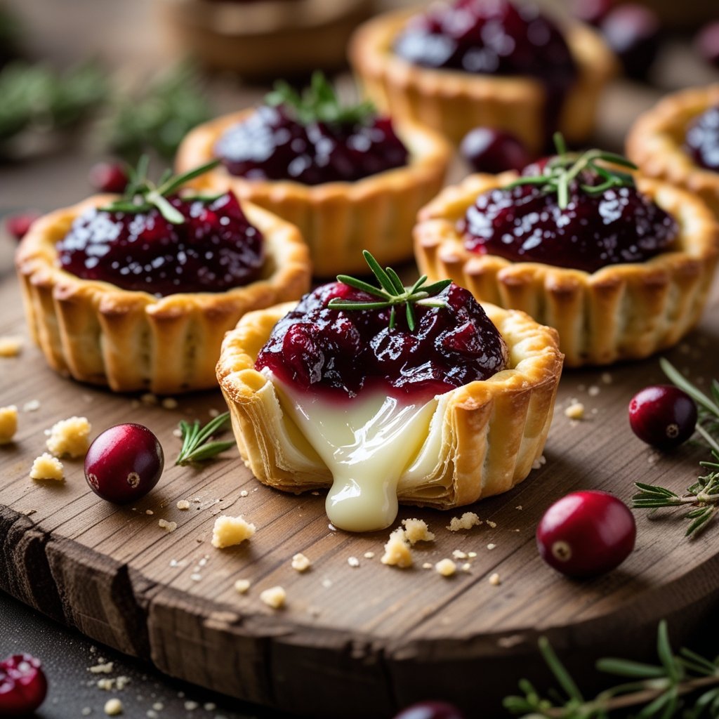 Baked Cranberry Brie Bites Recipe