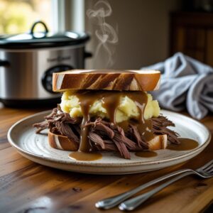 Slow Cooker Beef Manhattan Sandwich Recipe