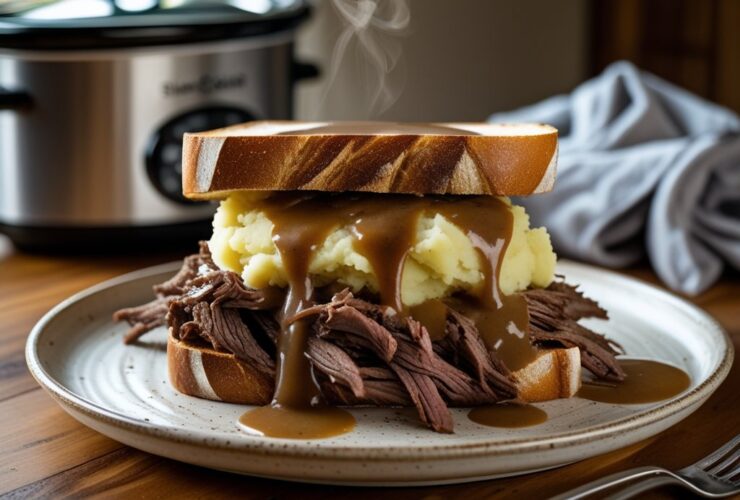 Slow Cooker Beef Manhattan Sandwich Recipe