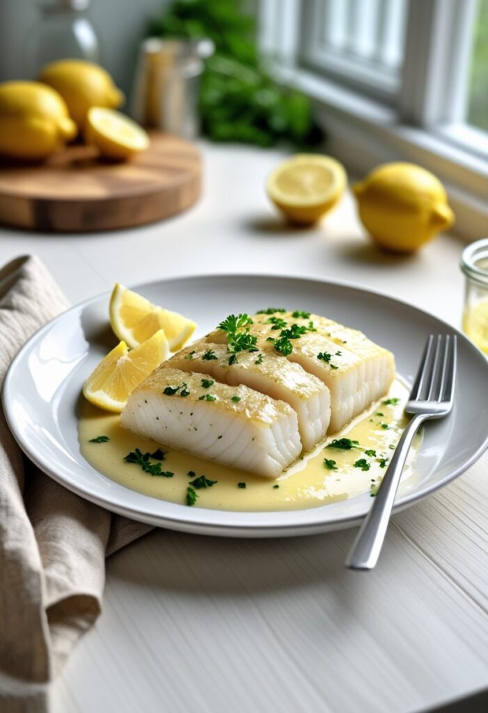 Lemon Butter Baked Cod Recipe