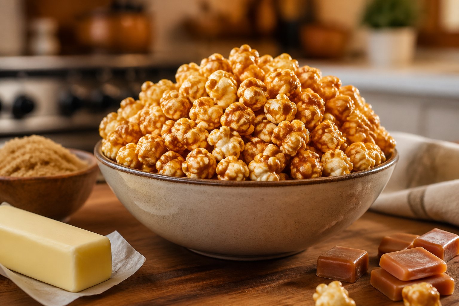 Homemade Butter Toffee Popcorn Recipe