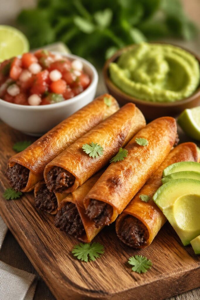 Crispy Keto Beef Taquitos