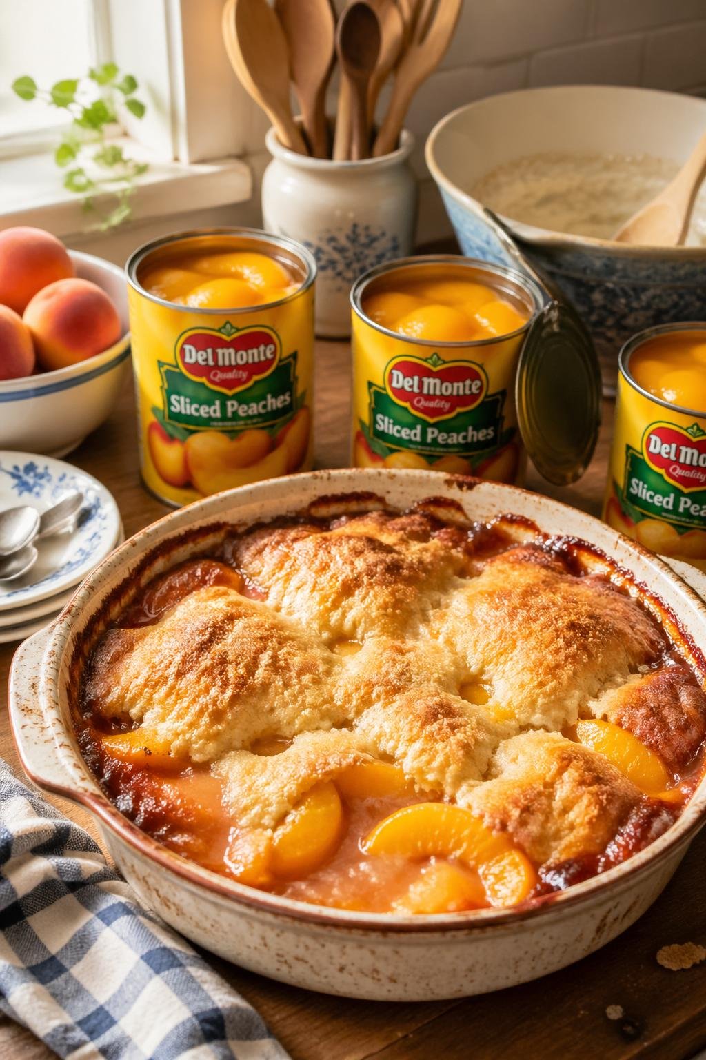 Paula Deen Peach Cobbler Canned Peaches